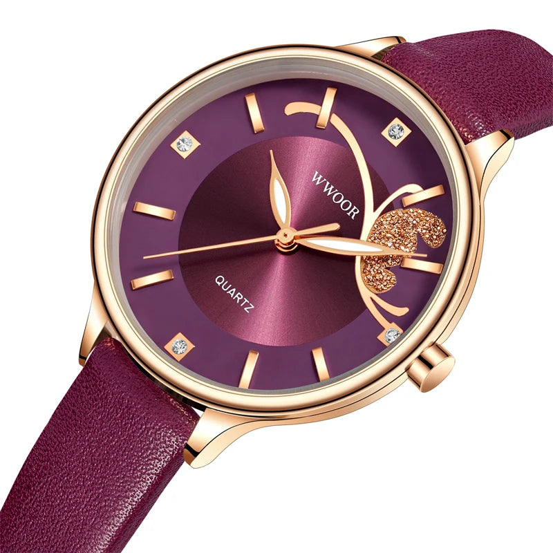 Relógio Feminino Automático WWOOR 8839 - A prova d'água