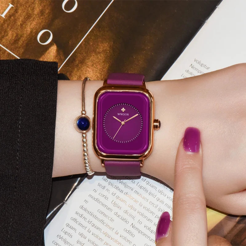 Relógio Feminino WWOOR 8873 - A prova d'água