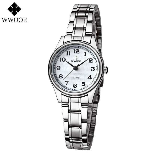 Relógio Feminino WWOOR 8805L - Aço inoxidável - A prova d'água