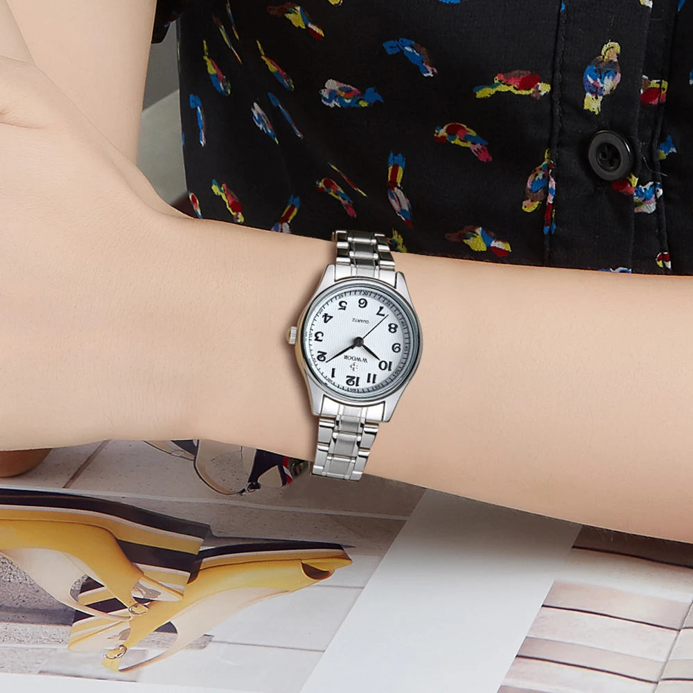 Relógio Feminino WWOOR 8805L - Aço inoxidável - A prova d'água