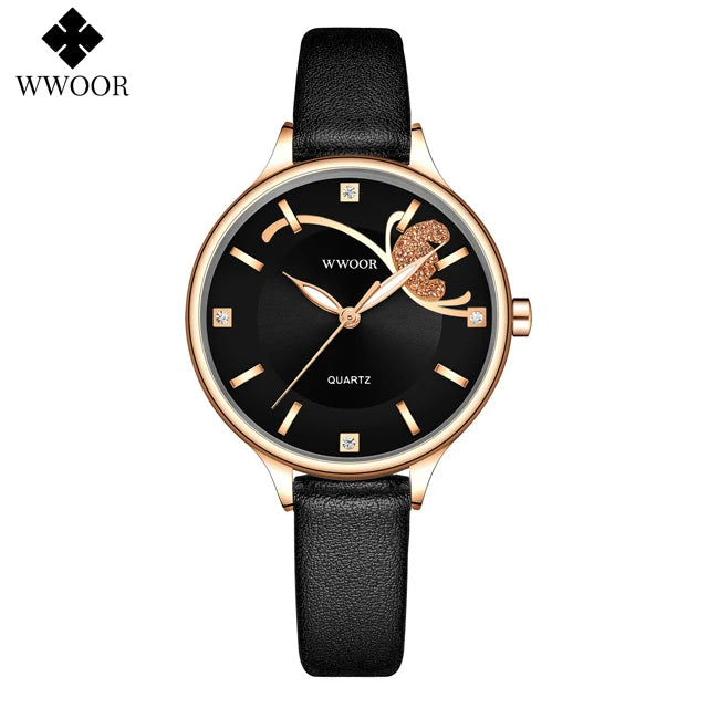 Relógio Feminino Automático WWOOR 8839 - A prova d'água