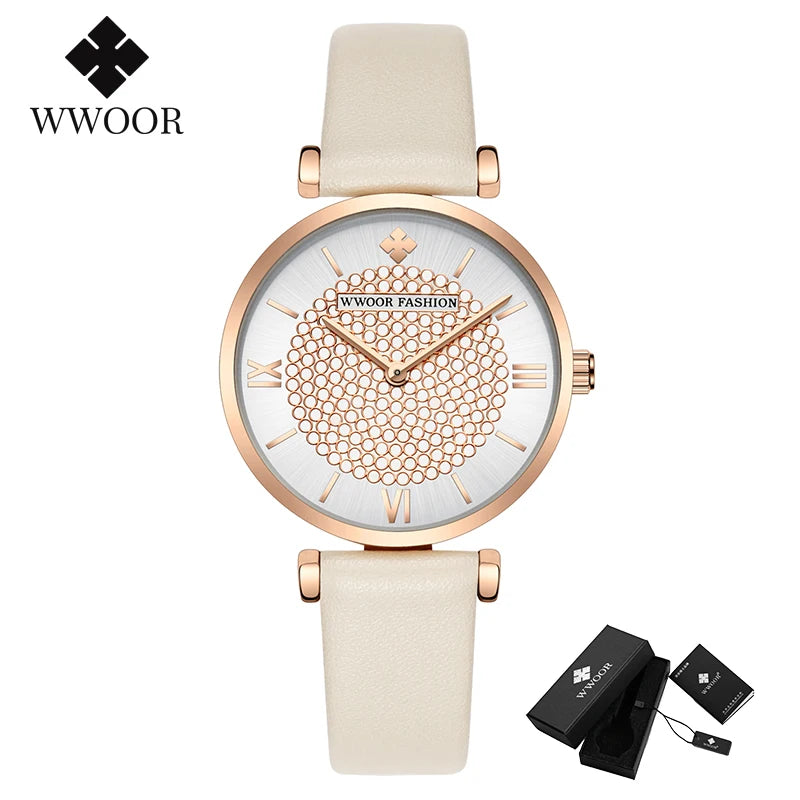 Relógio Feminino Automático WWOOR 8851 - A prova d'água