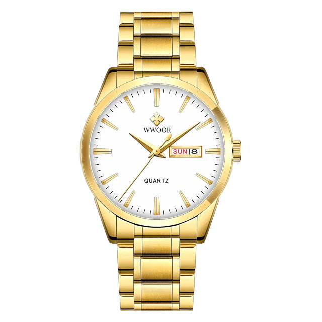 Relógio Masculino de Luxo WWOOR 8801 - A prova d'água - Frete grátis