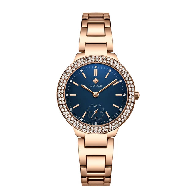 Relógio Feminino Sofisticado WWOOR 8854 B - A prova d'água