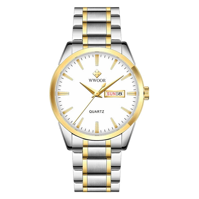 Relógio Masculino de Luxo WWOOR 8801 - A prova d'água - Frete grátis