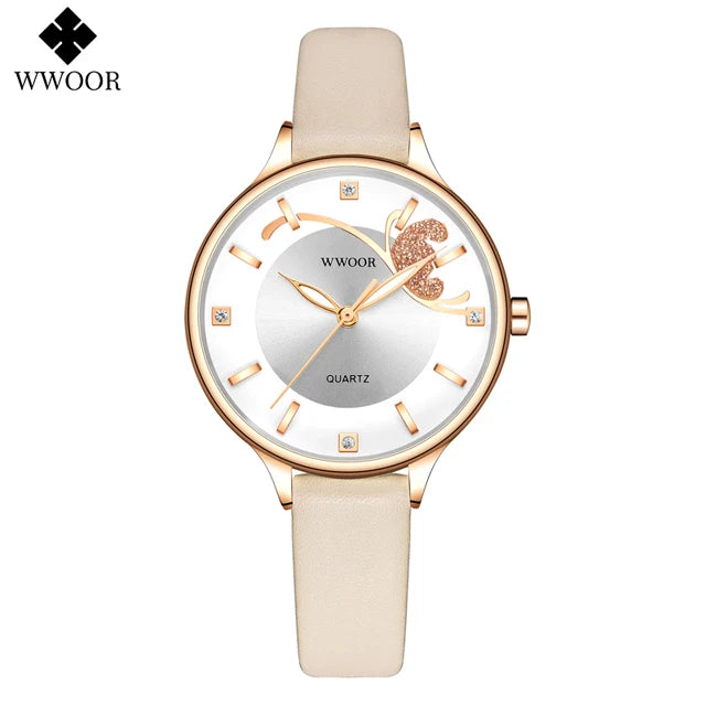 Relógio Feminino Automático WWOOR 8839 - A prova d'água