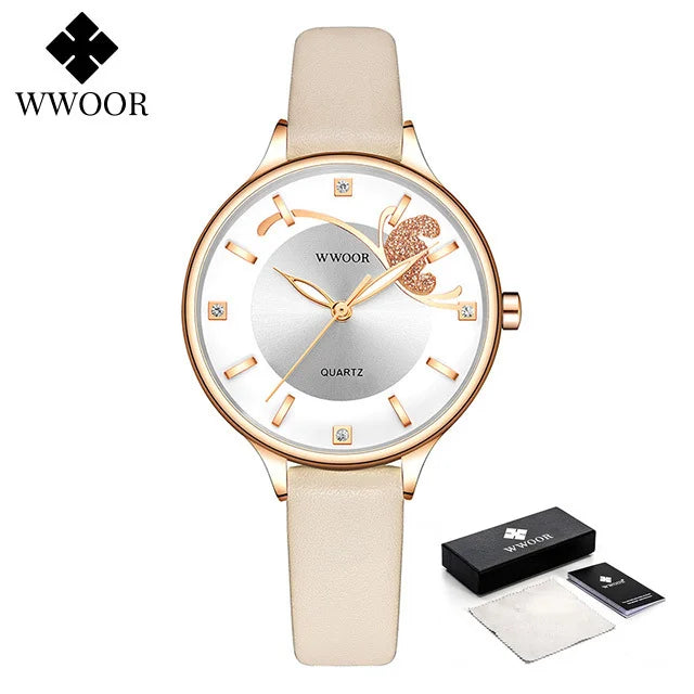 Relógio Feminino Automático WWOOR 8839 - A prova d'água