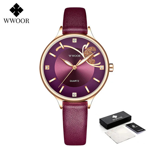 Relógio Feminino Automático WWOOR 8839 - A prova d'água