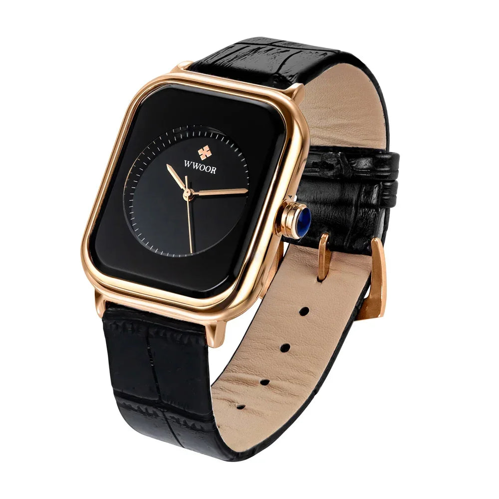 Relógio Feminino de Luxo WWOOR 8873P - A prova d'água