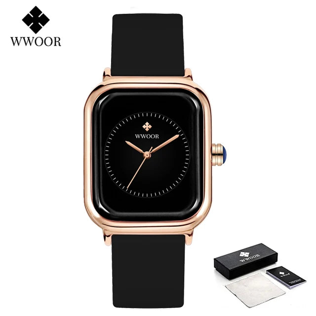 Relógio Feminino WWOOR 8873 - A prova d'água