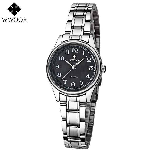 Relógio Feminino WWOOR 8805L - Aço inoxidável - A prova d'água