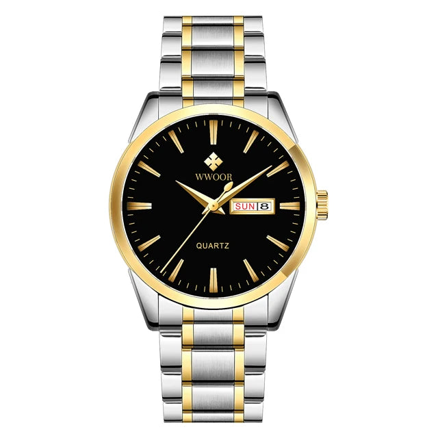 Relógio Masculino de Luxo WWOOR 8801 - A prova d'água - Frete grátis