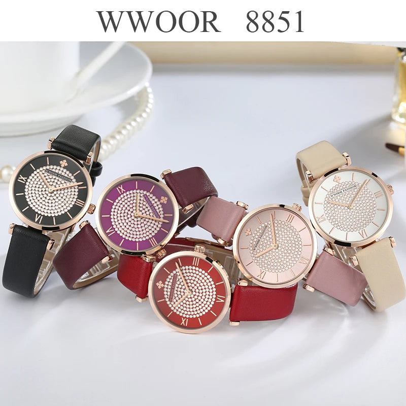 Relógio Feminino Automático WWOOR 8851 - A prova d'água
