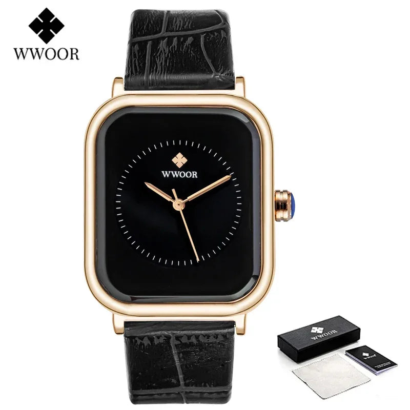 Relógio Feminino de Luxo WWOOR 8873P - A prova d'água