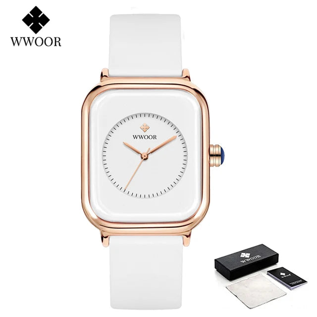 Relógio Feminino WWOOR 8873 - A prova d'água