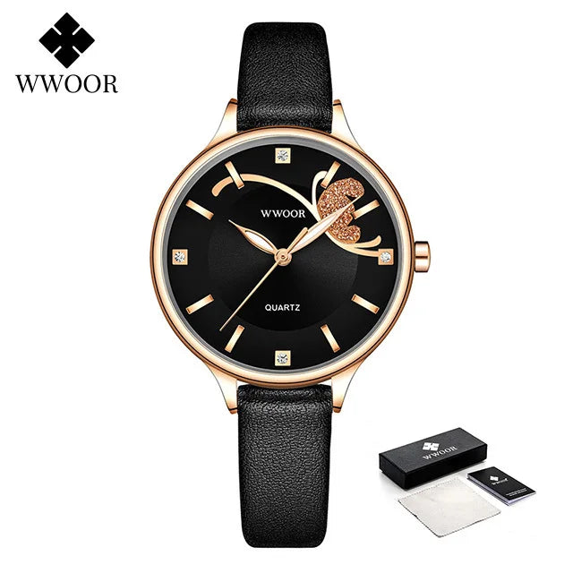 Relógio Feminino Automático WWOOR 8839 - A prova d'água