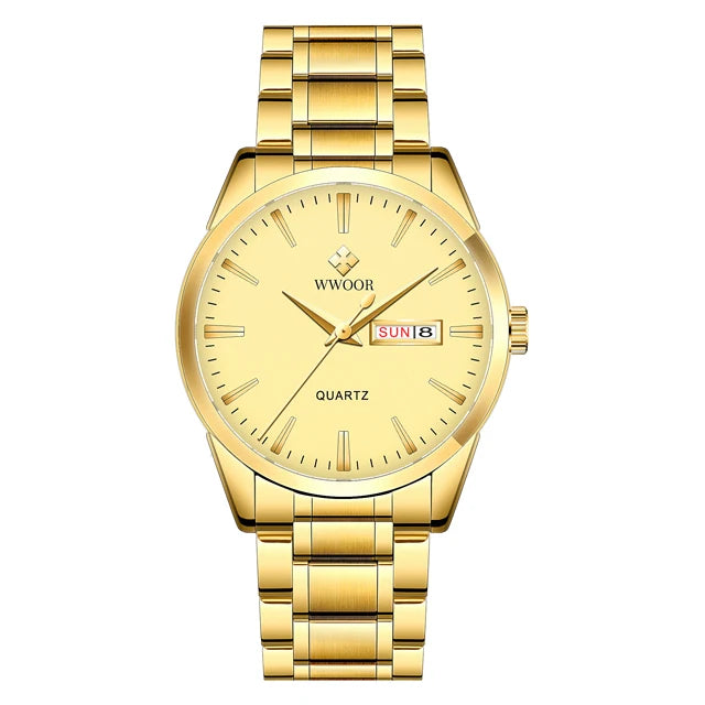 Relógio Masculino de Luxo WWOOR 8801 - A prova d'água - Frete grátis