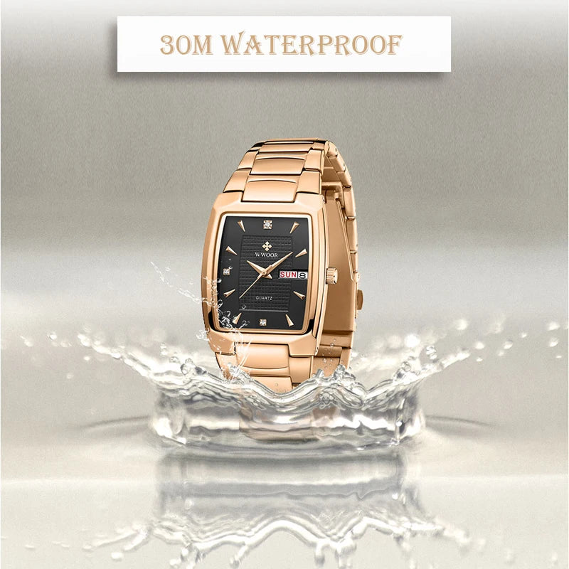 Relógio Feminino WWOOR 8837-CB - A prova d'água