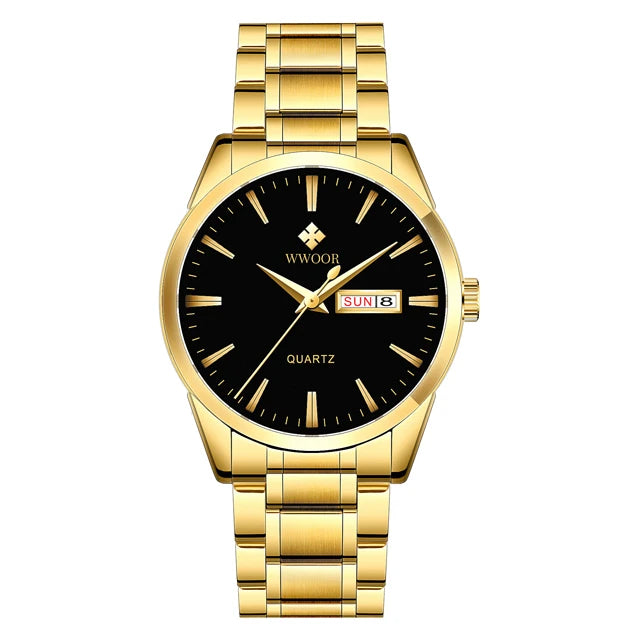 Relógio Masculino de Luxo WWOOR 8801 - A prova d'água - Frete grátis