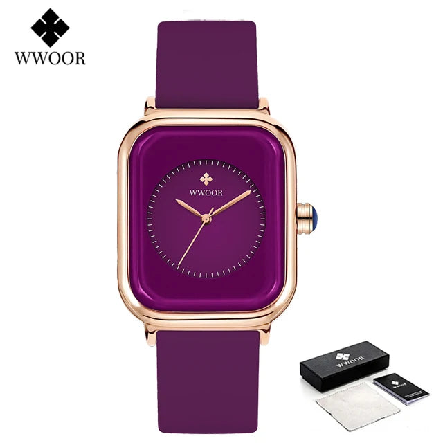 Relógio Feminino WWOOR 8873 - A prova d'água