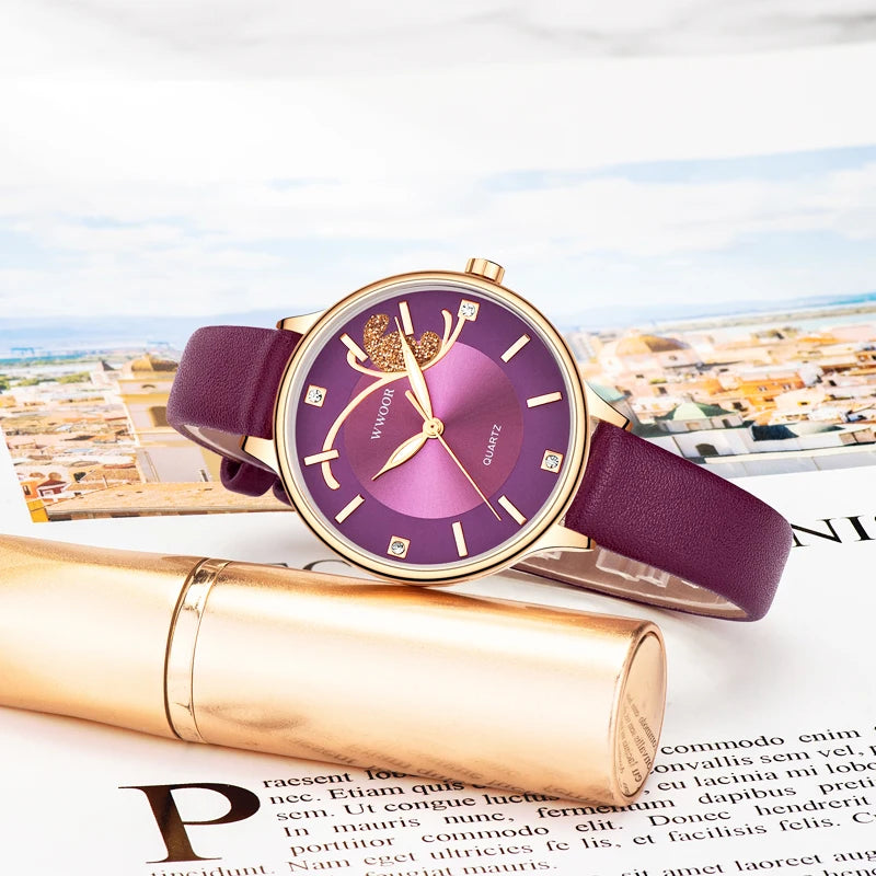 Relógio Feminino Automático WWOOR 8839 - A prova d'água