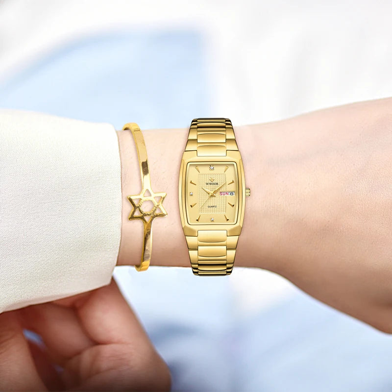 Relógio Feminino WWOOR 8837-CB - A prova d'água