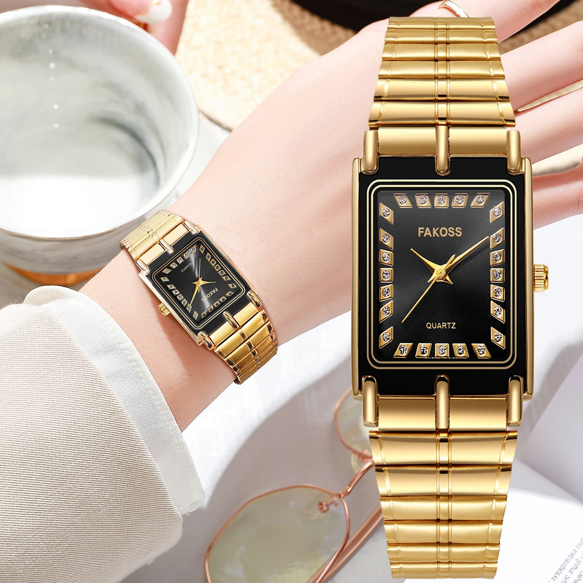 Relógio Feminino de Luxo WWOOR FAKOSS 011L - A prova d'água