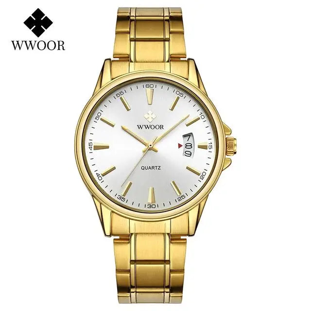 Relógio Masculino Luxuoso WWOOR 8833 - a prova d'água - Frete grátis