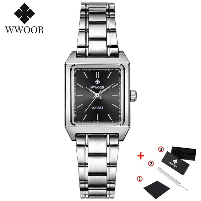 Relógio Feminino Elegante WWOOR 8850 FAKOSS - A prova d'água