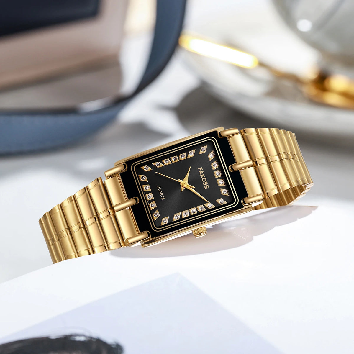 Relógio Feminino de Luxo WWOOR FAKOSS 011L - A prova d'água