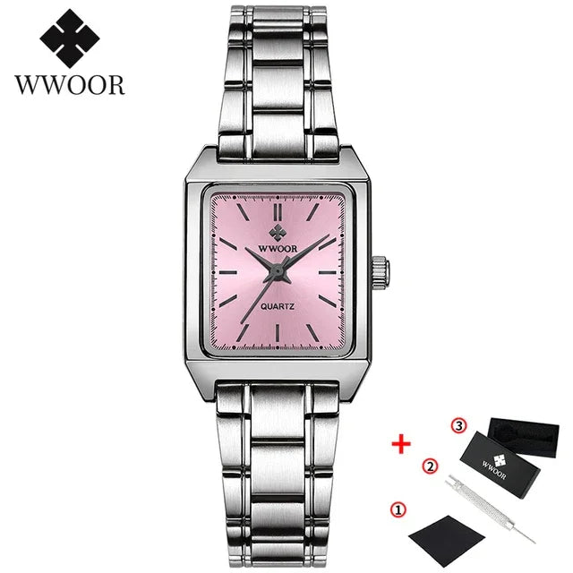 Relógio Feminino Elegante WWOOR 8850 FAKOSS - A prova d'água