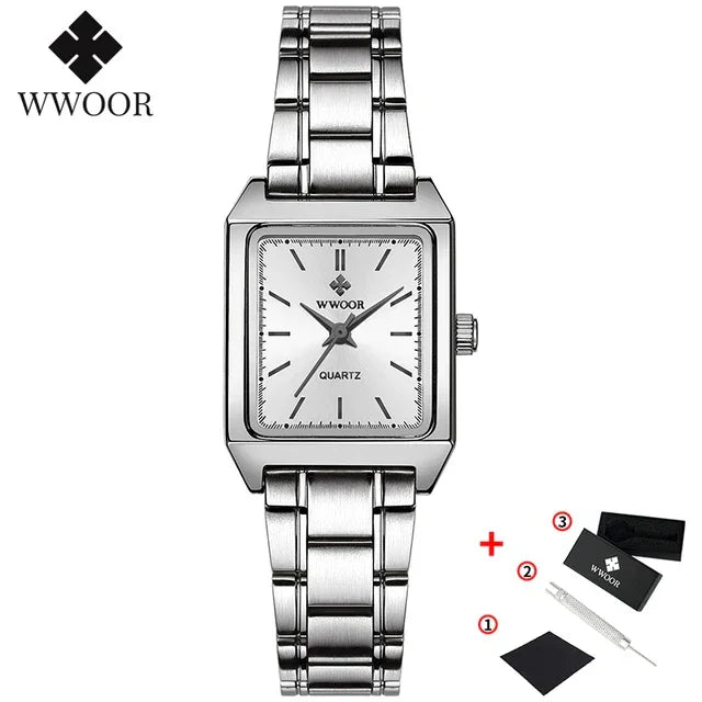 Relógio Feminino Elegante WWOOR 8850 FAKOSS - A prova d'água