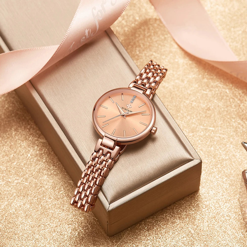 Relógio Feminino WWOOR 8865 - A prova d'água