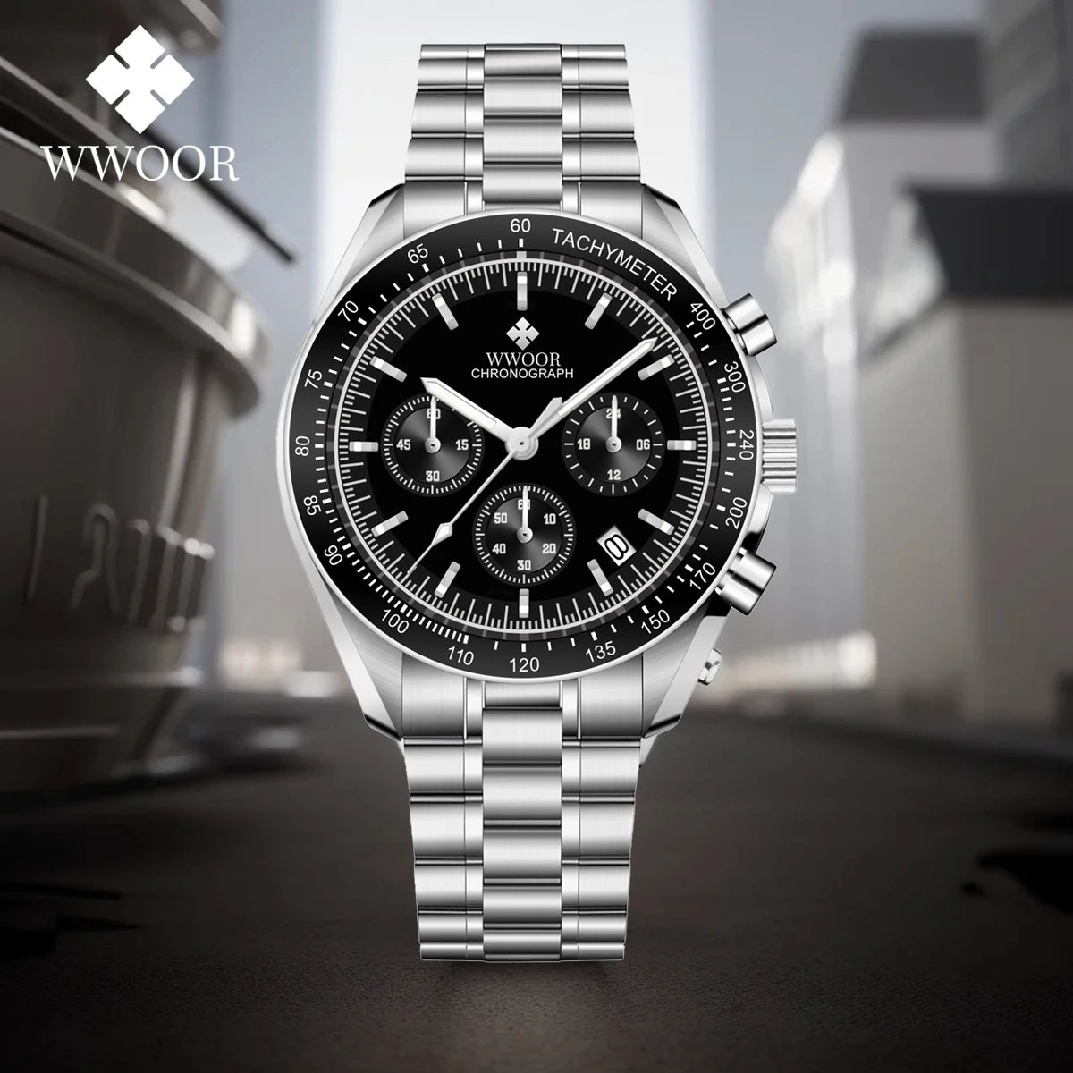 Relógio de Alta Performance com Cronógrafo WWOOR S902-d - A prova d'água