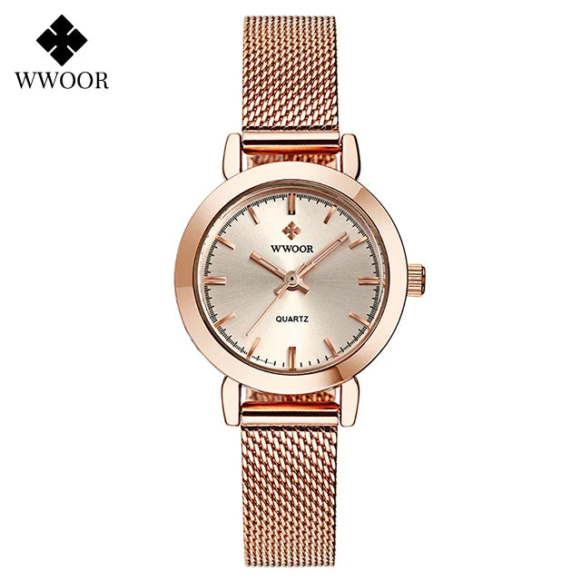 Relógio Feminino Pulseira de aço inoxidável WWOOR 8823 - A prova d'água