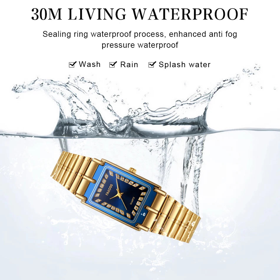 Relógio Feminino de Luxo WWOOR FAKOSS 011L - A prova d'água