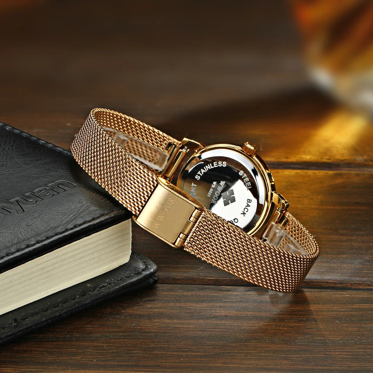 Relógio Feminino Pulseira de aço inoxidável WWOOR 8823 - A prova d'água