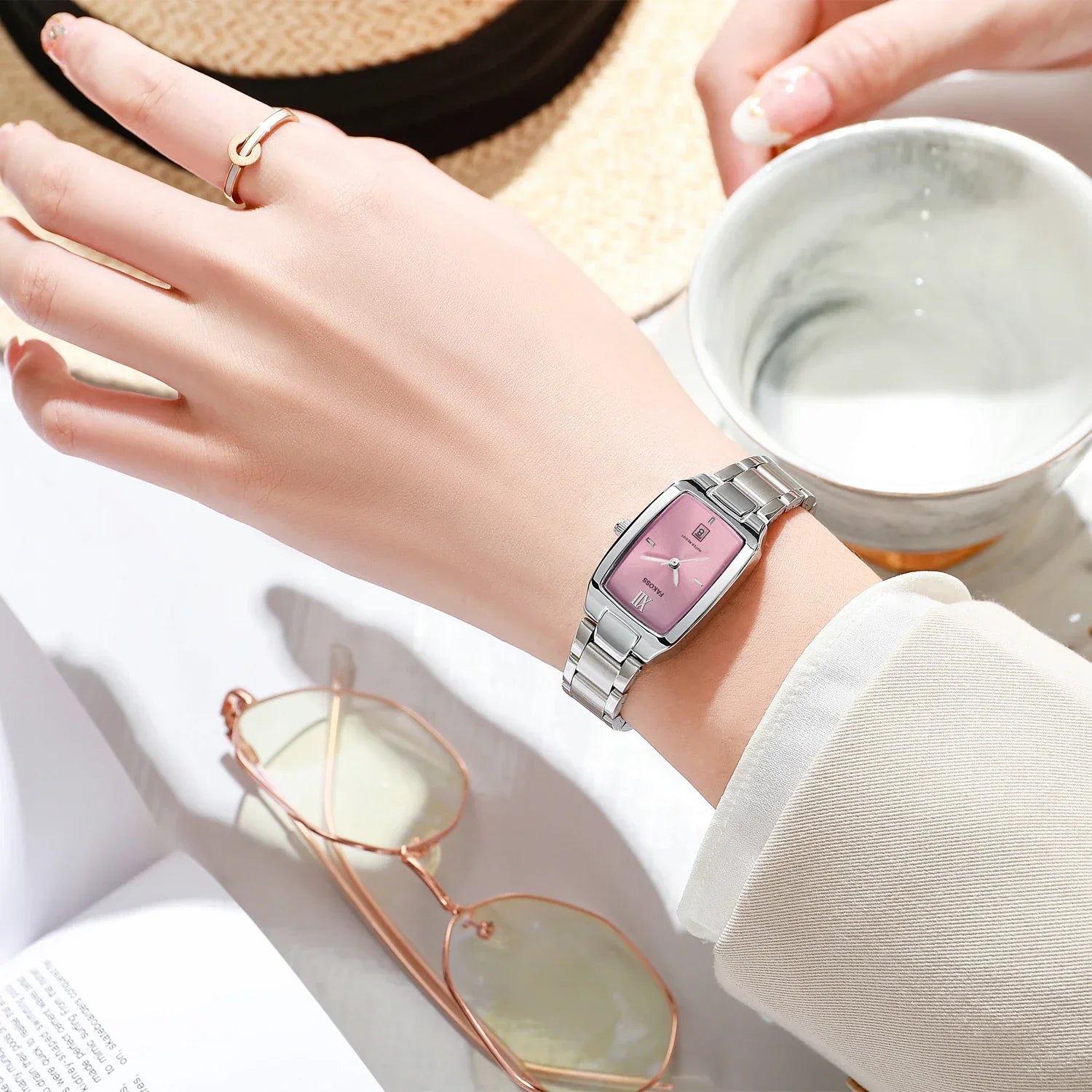 Relógio Feminino de Luxo WWOOR 042L - A prova d'água