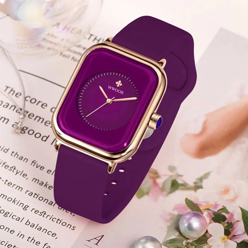 Relógio Feminino WWOOR 8873 - A prova d'água