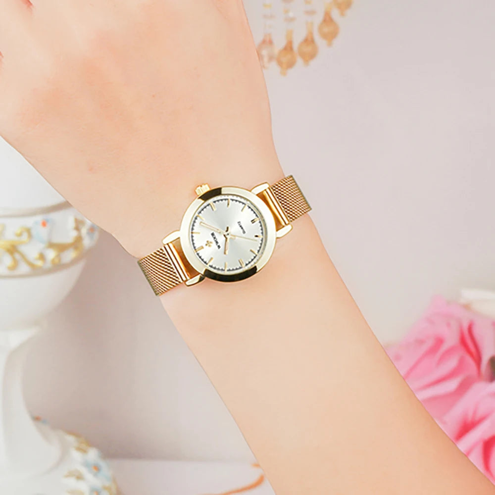 Relógio Feminino Pulseira de aço inoxidável WWOOR 8823 - A prova d'água