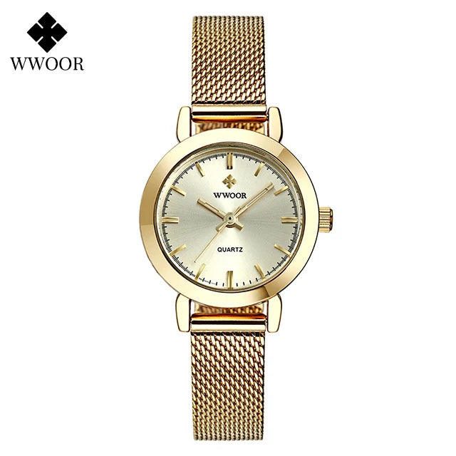 Relógio Feminino Pulseira de aço inoxidável WWOOR 8823 - A prova d'água