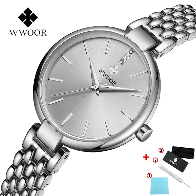 Relógio Feminino WWOOR 8865 - A prova d'água