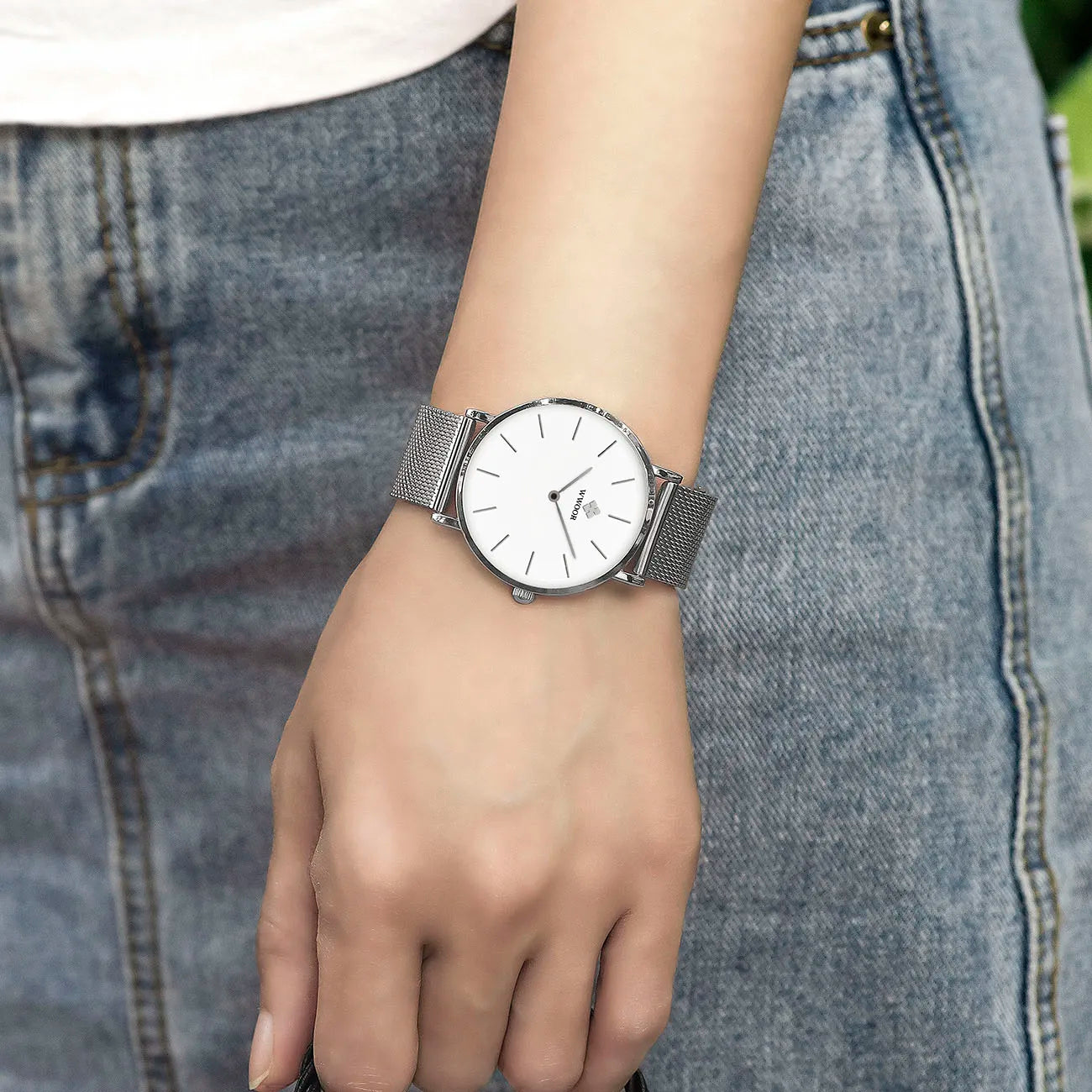Relógio Feminino Elegância Minimalista WWOOR 8840 - A prova d'água