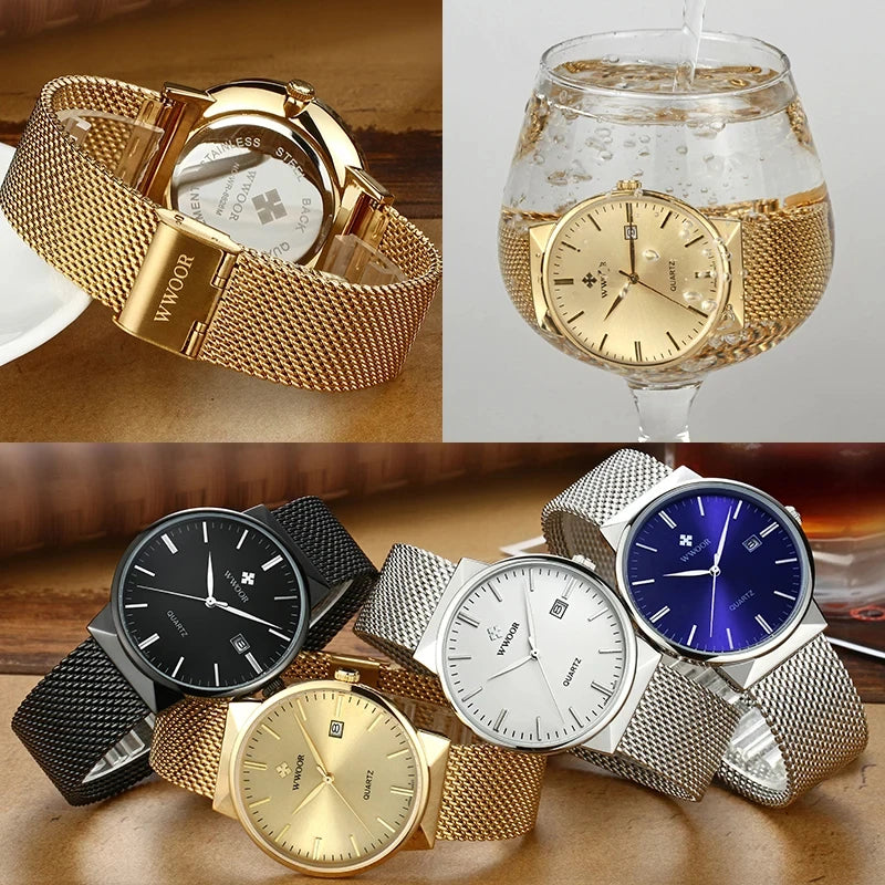 Relógio masculino WWOOR 8826W - A prova d'água