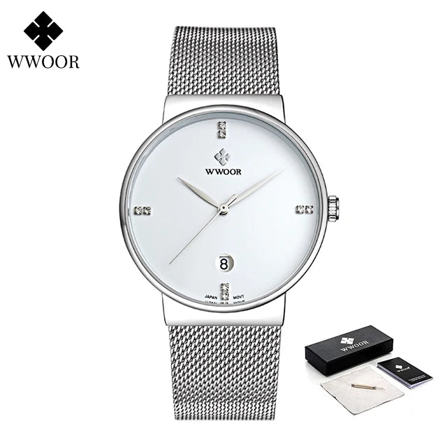 Relógio Masculino de Luxo WWOOR 8018 - A prova d'água