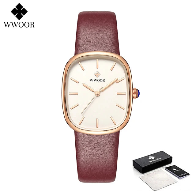 Relógio Feminino casual WWOOR 8881 - A prova água