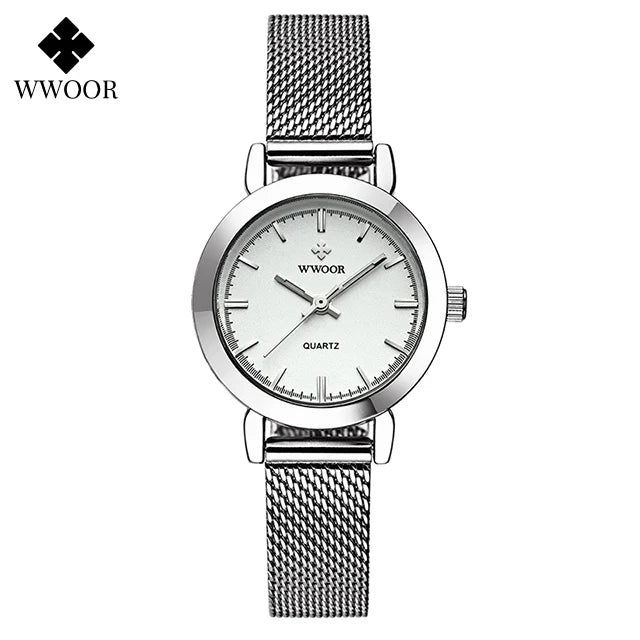 Relógio Feminino Pulseira de aço inoxidável WWOOR 8823 - A prova d'água