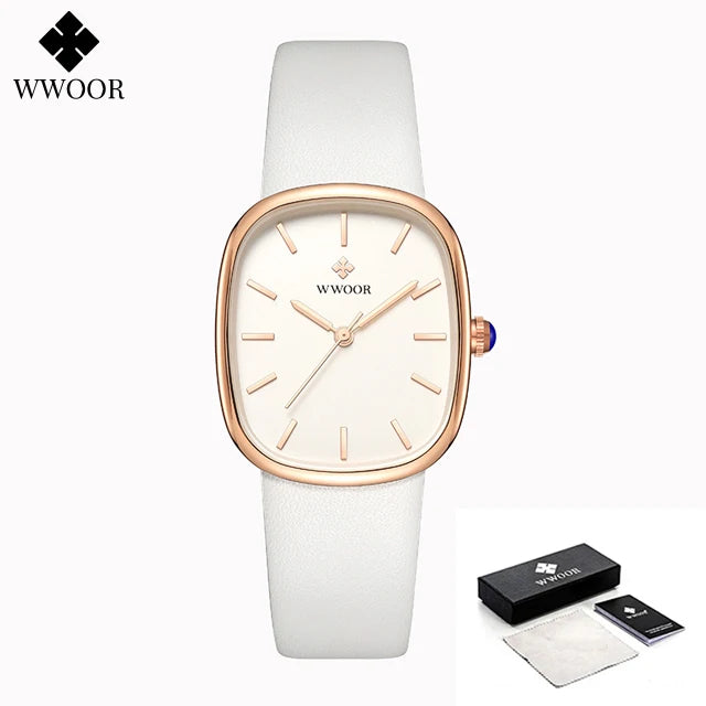 Relógio Feminino casual WWOOR 8881 - A prova água