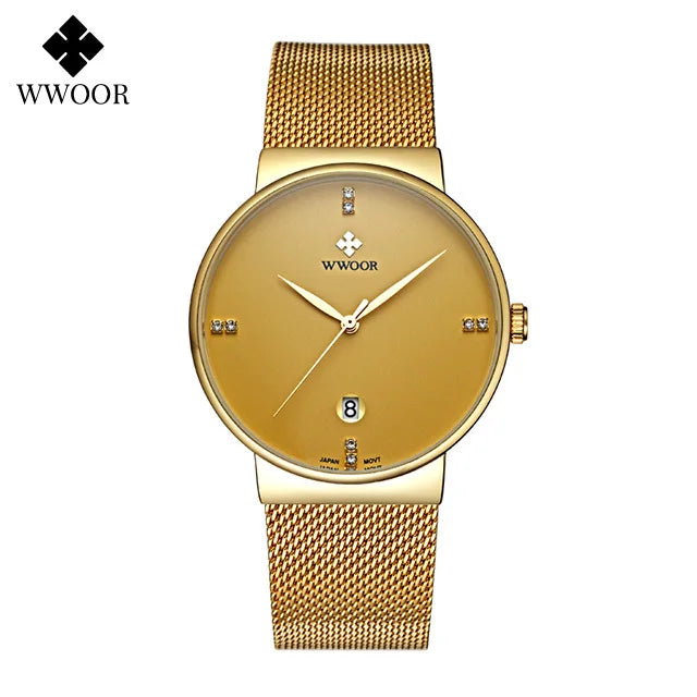 Relógio Masculino de Luxo WWOOR 8018 - A prova d'água