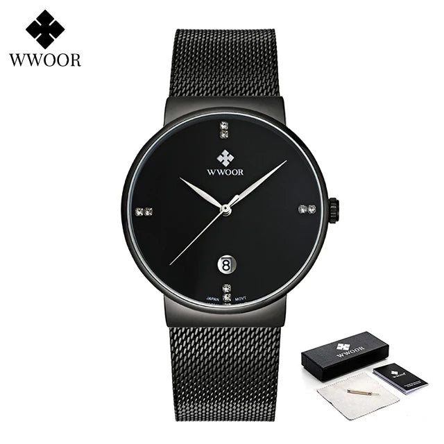 Relógio Masculino de Luxo WWOOR 8018 - A prova d'água